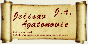 Jelisav Agatonović vizit kartica